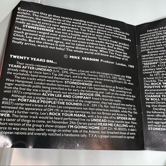 EUC-TEN Years After Stonedhenge (CD, May-1989, Deram (USA) Rare - Picture 9 of 11